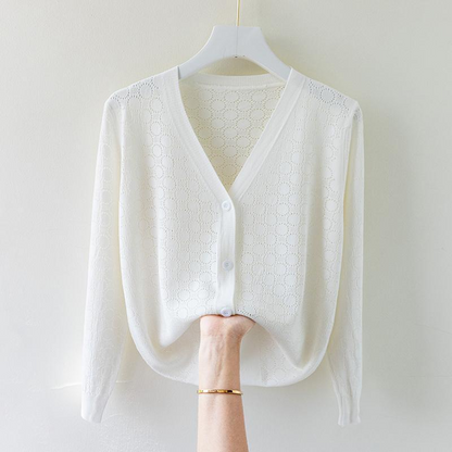 Serene Silk Knit Cardigan