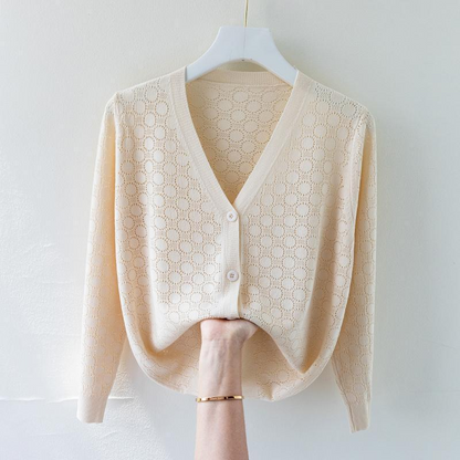 Serene Silk Knit Cardigan