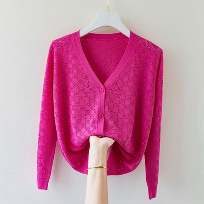 Serene Silk Knit Cardigan