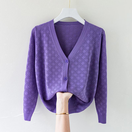 Serene Silk Knit Cardigan